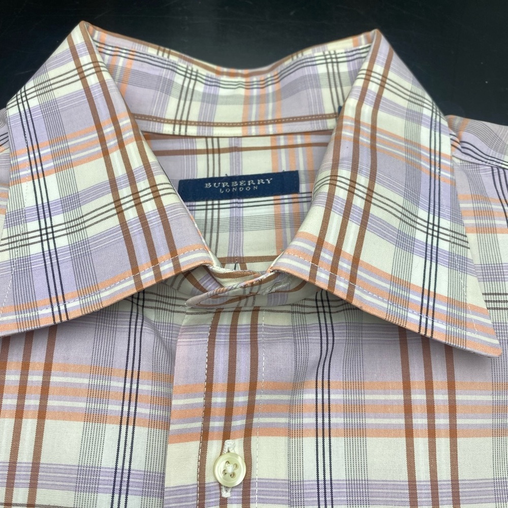 Mens Burberry shirt, plaid  17L
